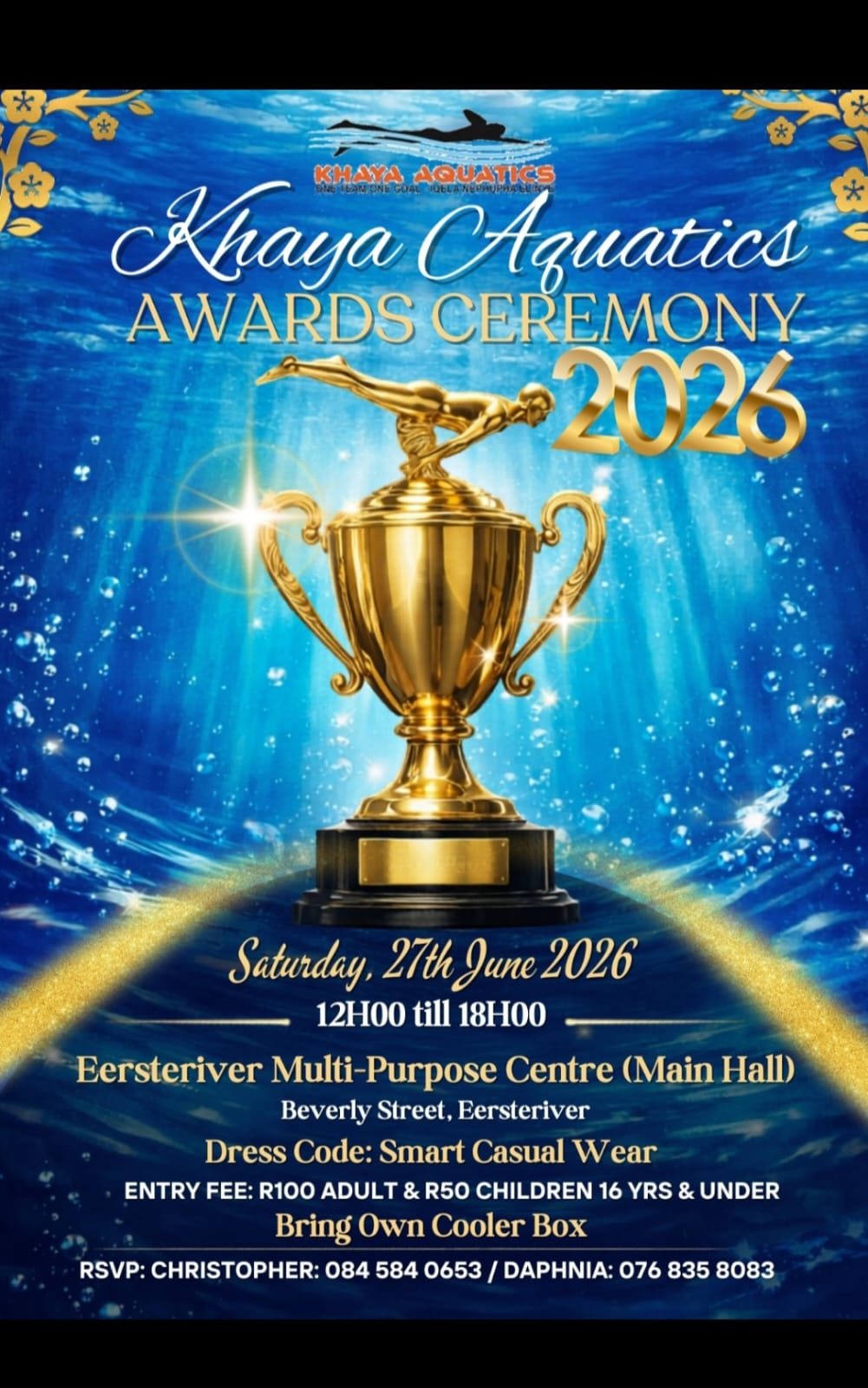 Khaya Aquatics Awards Ceremony 2026 poster