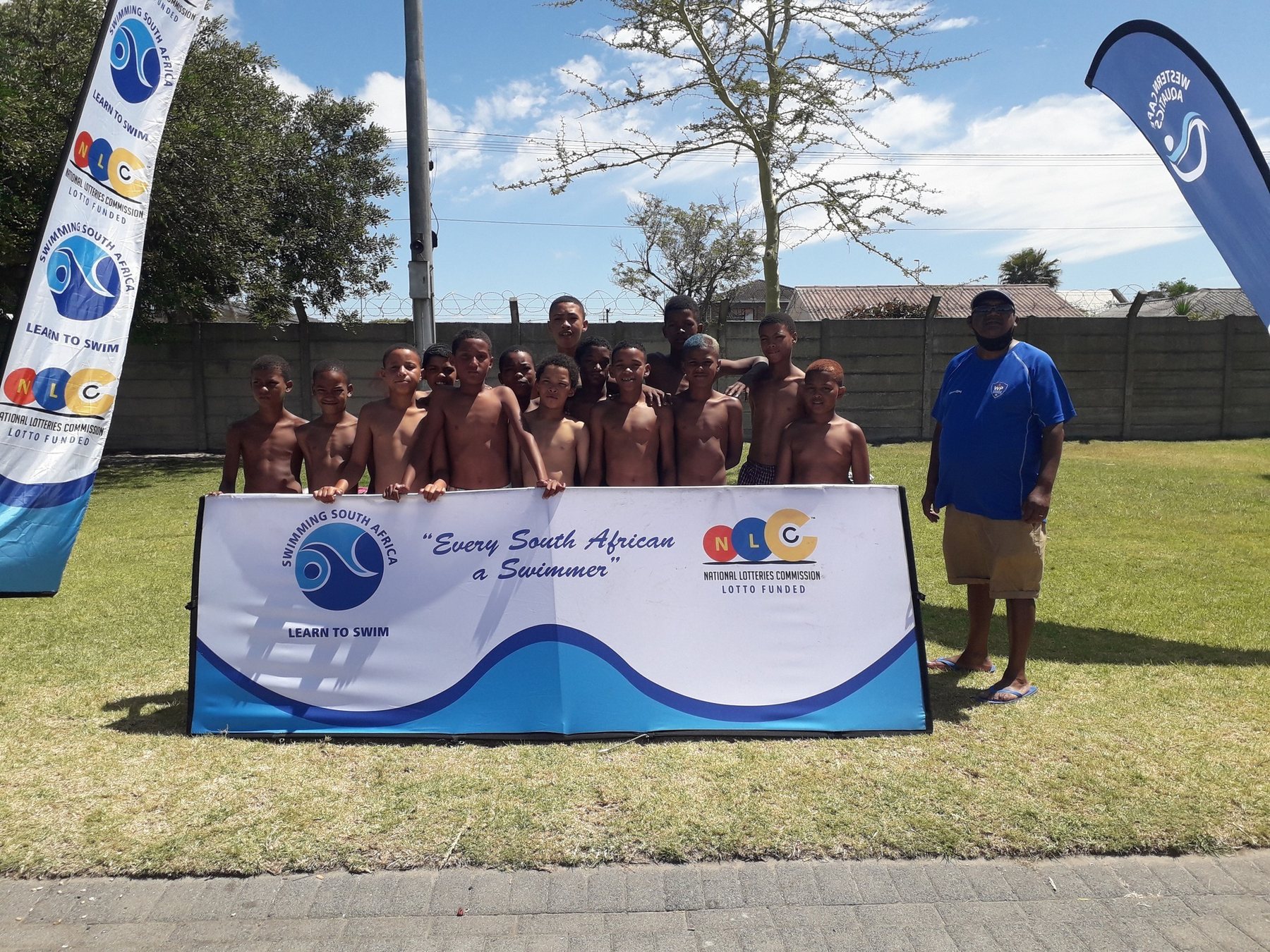 Outdoor learn to swim team