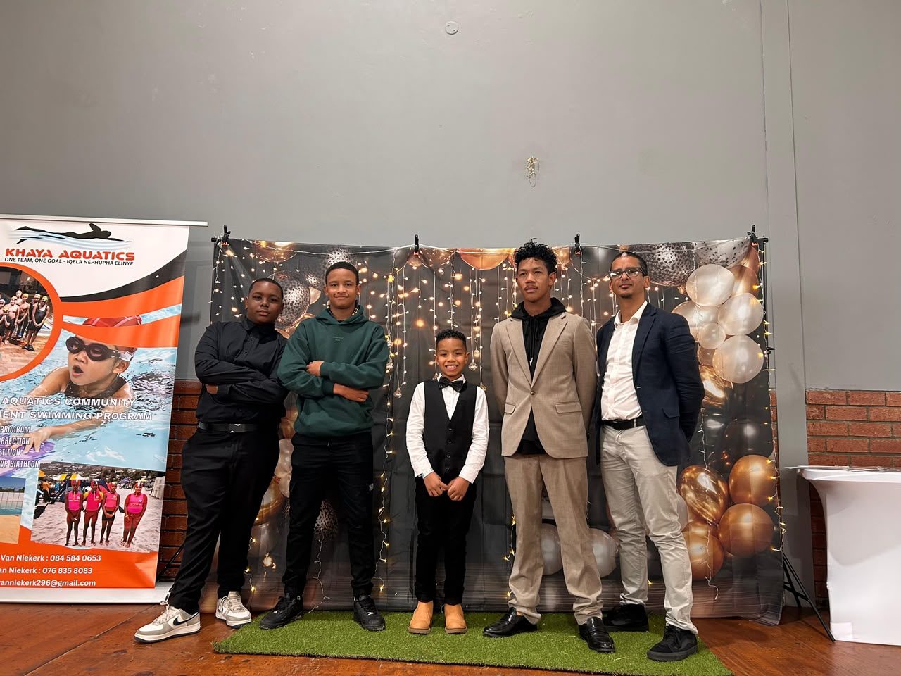 Khaya Aquatics close-up award and certificate moment