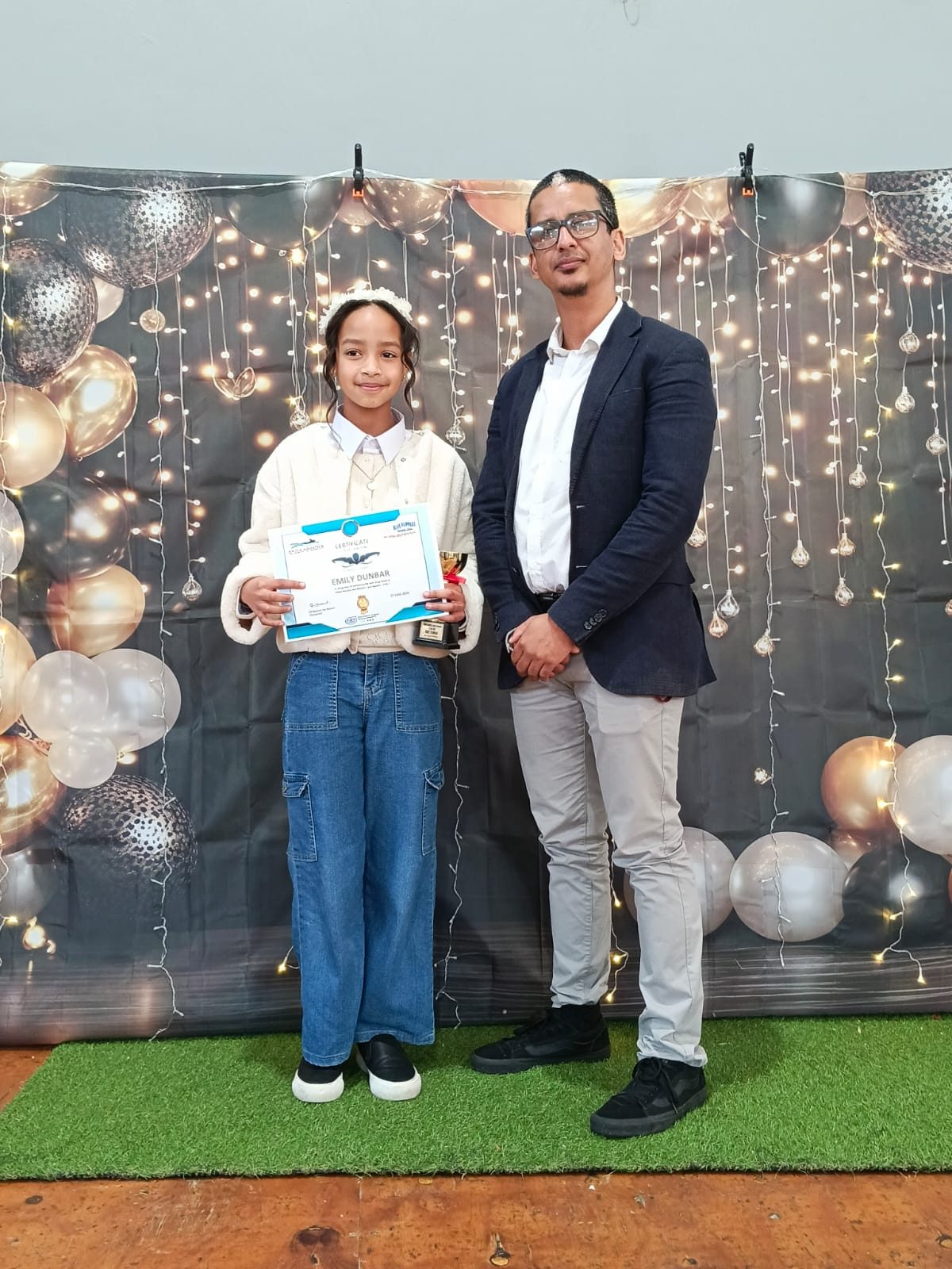 Coach Angelo at the Khaya Aquatics Awards Ceremony