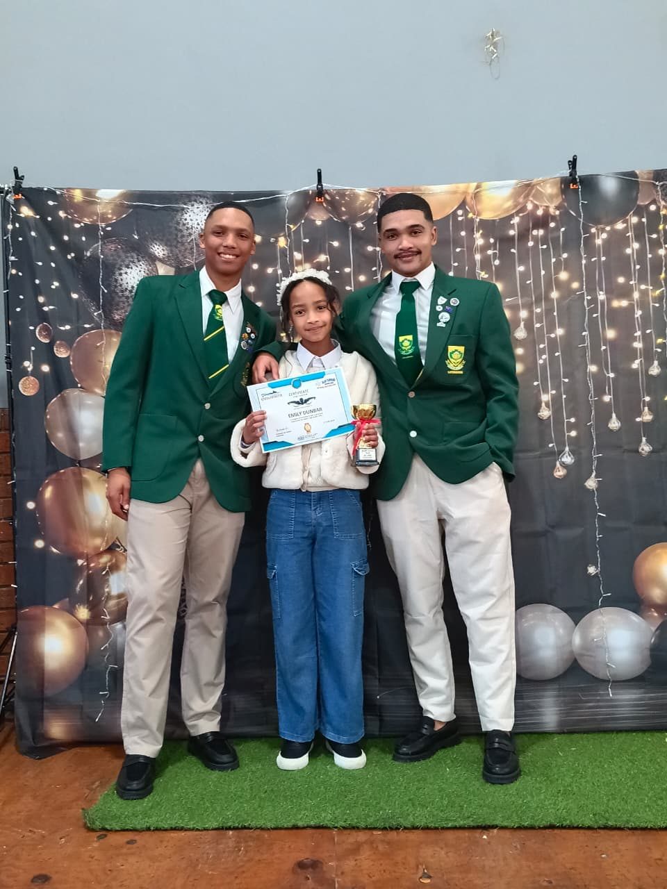 Khaya Aquatics coach giving a speech at the awards ceremony